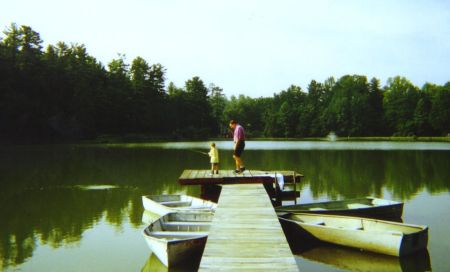 Fishing on Lake Bonclarken with Dad
