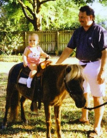 A pony ride at Lyndsey's birthday party