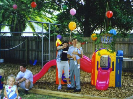 My first birthday in my backyard playground