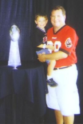 With the ONE AND ONLY Vince Lambardi Trophy at Raymond James Stadium!